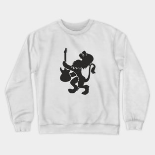 Lion guitarist (black print) Crewneck Sweatshirt